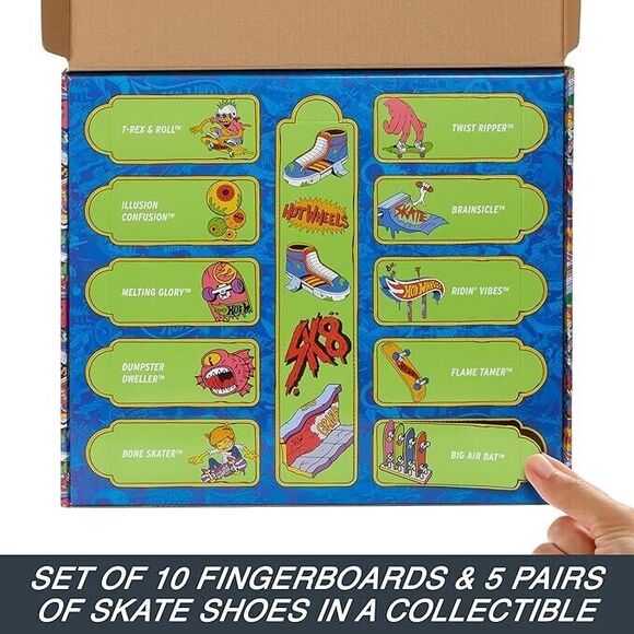 Hot Wheels Skate 10-Pack - Finger Board - Multicolor Skateboards, Shoes - Mattel - Picture 6 of 7